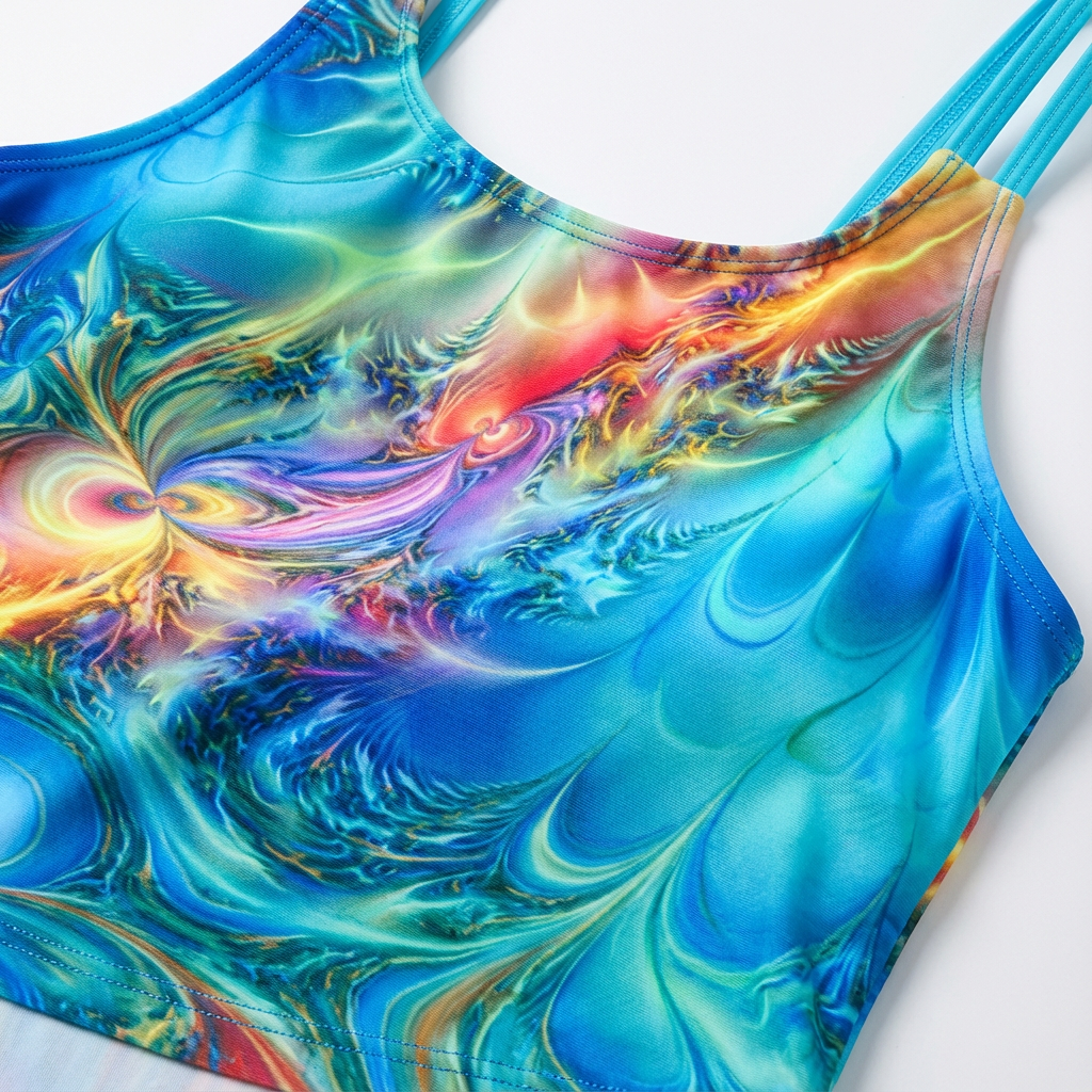 Tankini Swimsuit Print Ruched Women's Summer Holiday