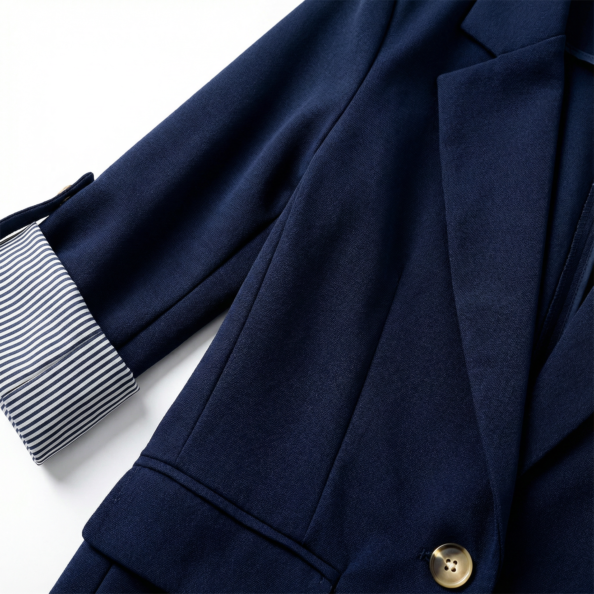 Casual Blazer Rolled Sleeve Notched Lapel Lightweight Office Women's