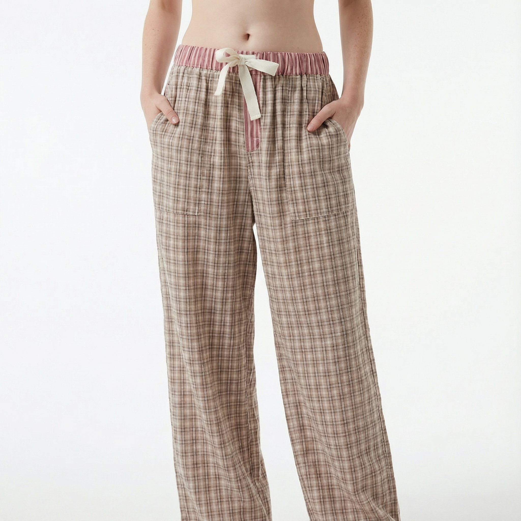 Pyjama Set Long Sleeve Trousers Button Night Wear Women's