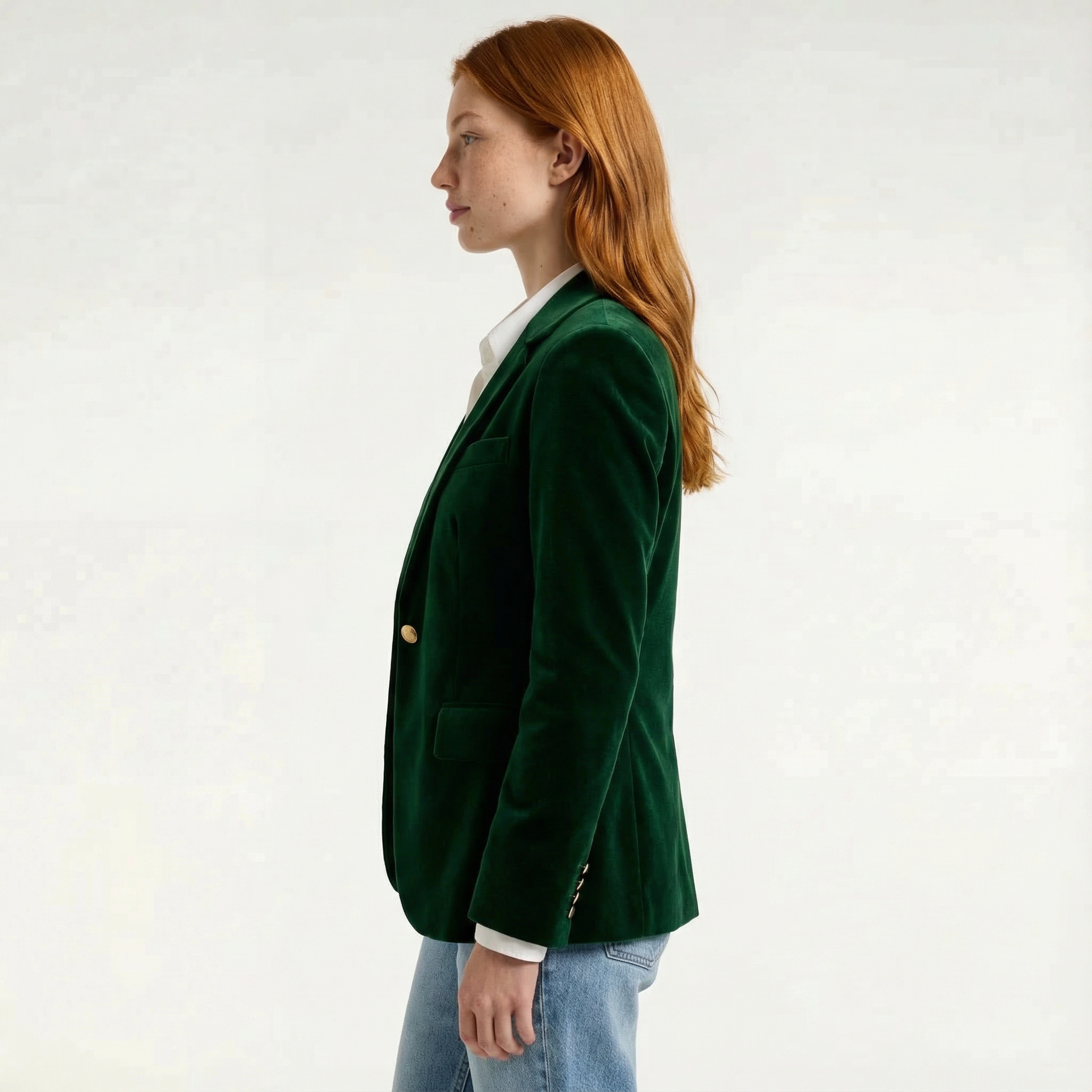 Blazer Velvet Women's Tailored Long Sleeve Christmas Party Evening