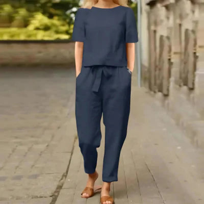 Olivia Elegant Two-Piece Co-ord Set - Breathable Premium Fabric, Versatile Fit, Lightweight Chic Design