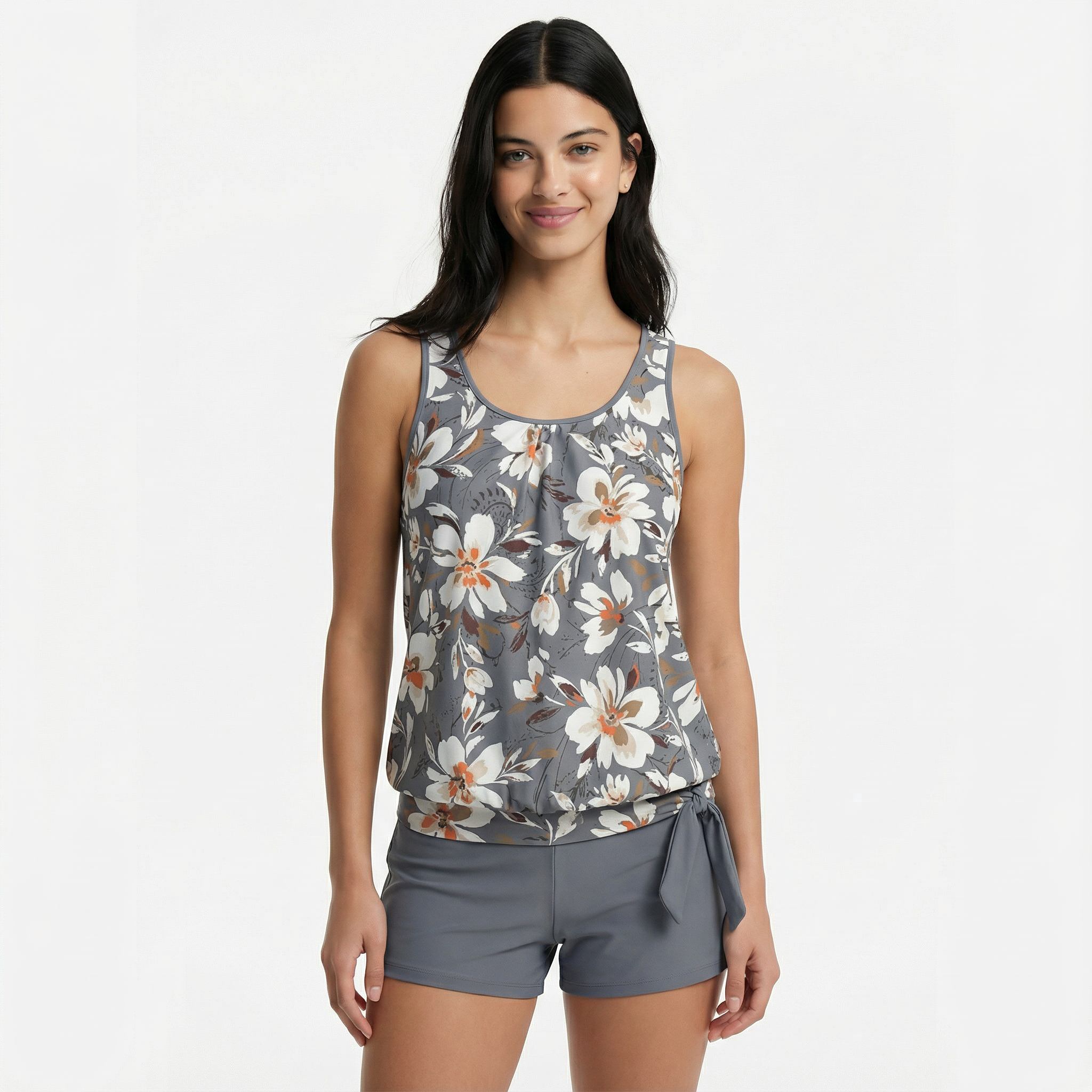 Tankini Two Piece High Waisted Padded Holiday Swimwear Women's