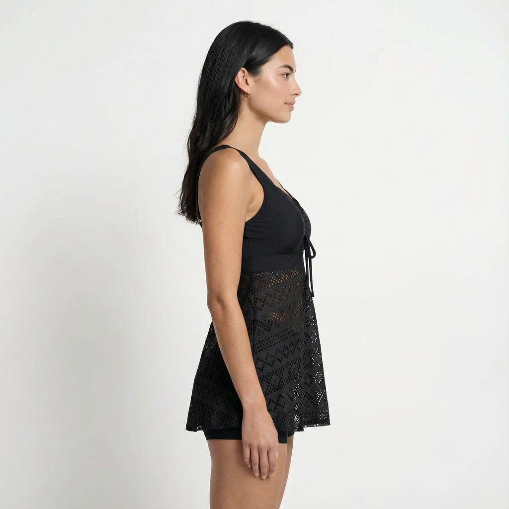 One Piece Swimsuit Classic V Neck Tummy Control Summer Padded Women's