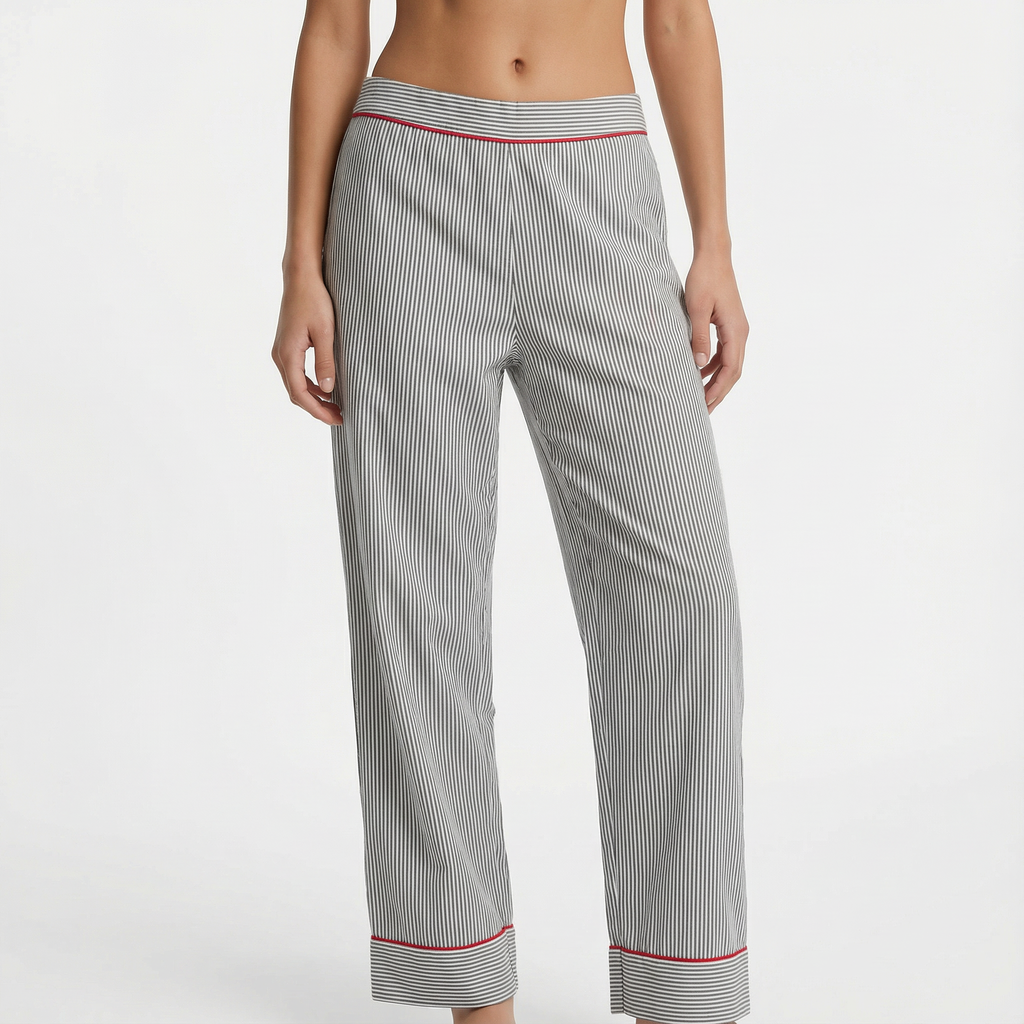 Pyjama Set Striped Button Up Long Sleeve Night Wear Women's