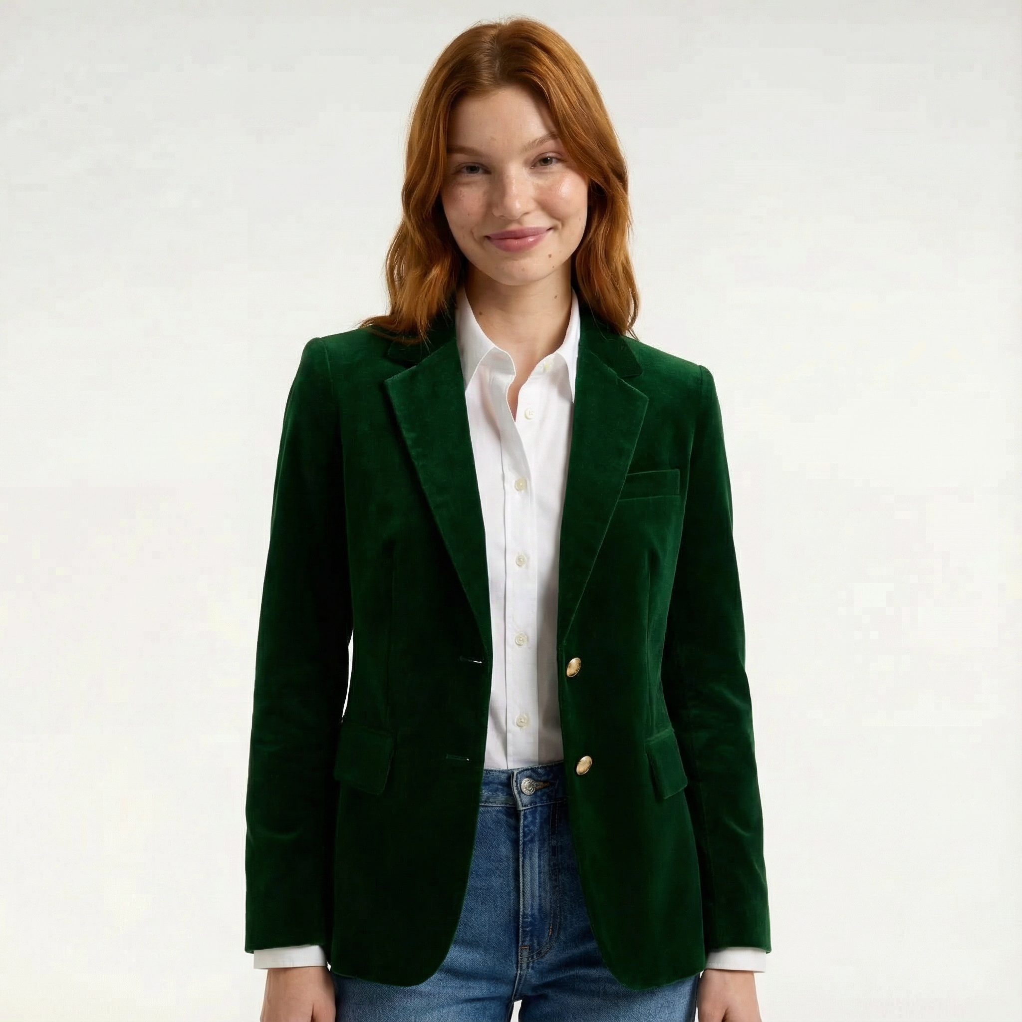 Blazer Velvet Women's Tailored Long Sleeve Christmas Party Evening