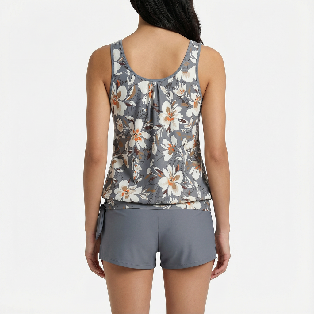 Tankini Two Piece High Waisted Padded Holiday Swimwear Women's