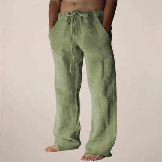 Jack Men's Relaxed Fit Wide-Leg Pants - Airy Summer Style, Minimalist Design, Comfortable Loose Cut
