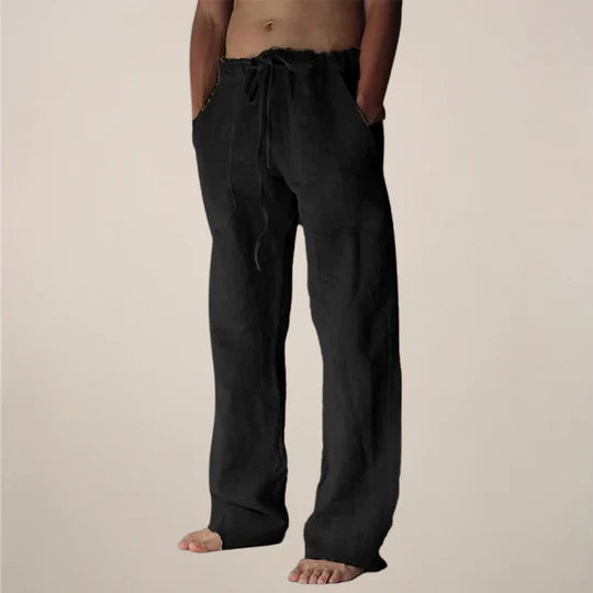 Jack Men's Relaxed Fit Wide-Leg Pants - Airy Summer Style, Minimalist Design, Comfortable Loose Cut