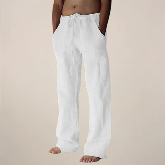 Jack Men's Relaxed Fit Wide-Leg Pants - Airy Summer Style, Minimalist Design, Comfortable Loose Cut