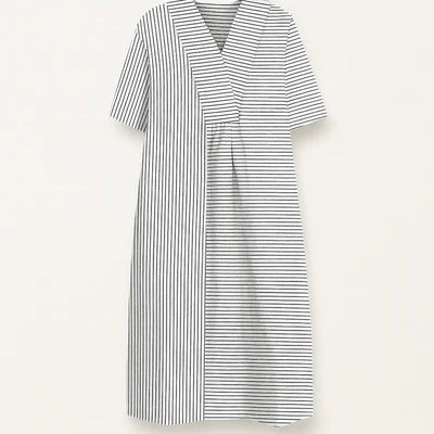 Willow Patterned Summer Dress - Lightweight Fabric, Breathable Material, Relaxed Fit