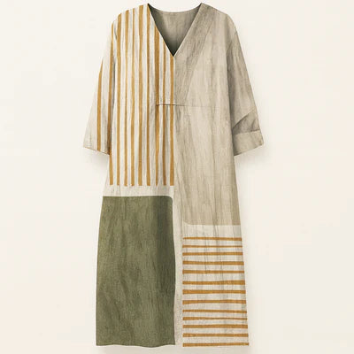 Willow Patterned Summer Dress - Lightweight Fabric, Breathable Material, Relaxed Fit