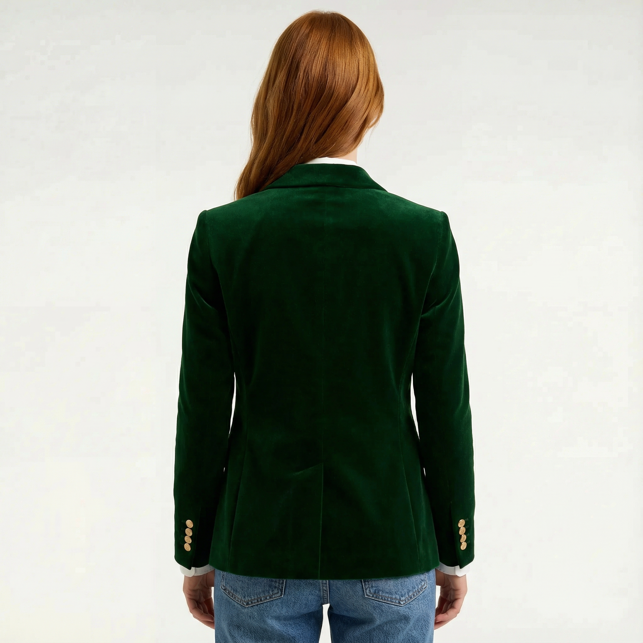 Blazer Velvet Women's Tailored Long Sleeve Christmas Party Evening