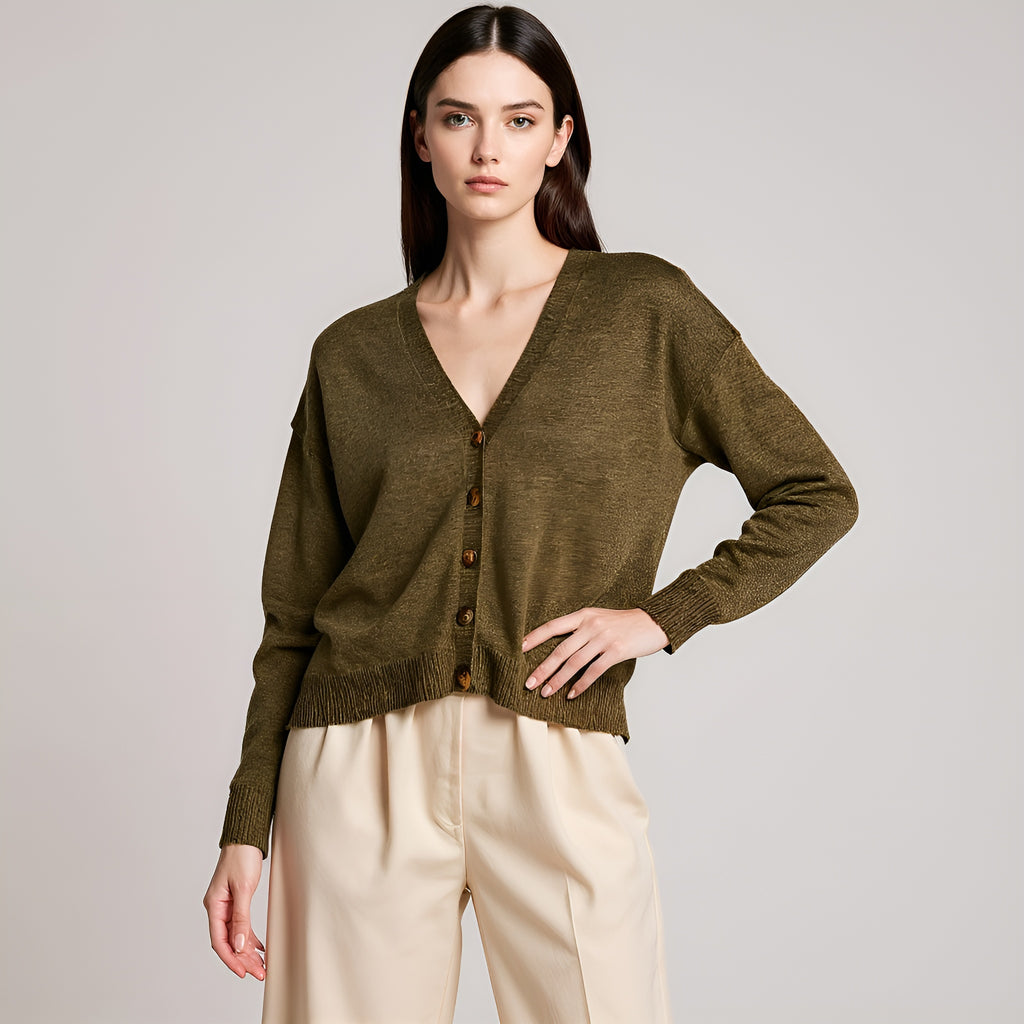 Button-Up Knit Cardigan