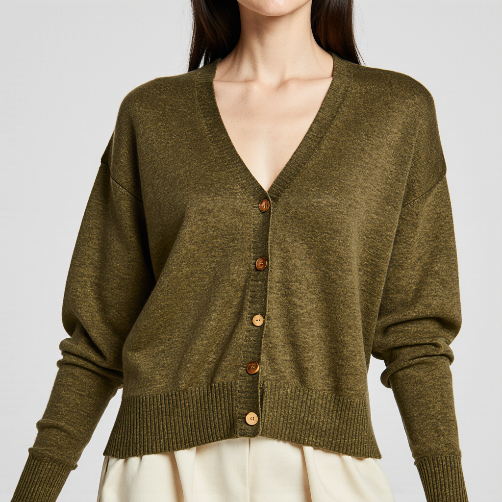 Button-Up Knit Cardigan