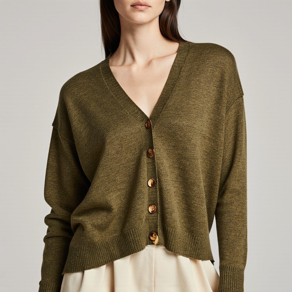 Button-Up Knit Cardigan