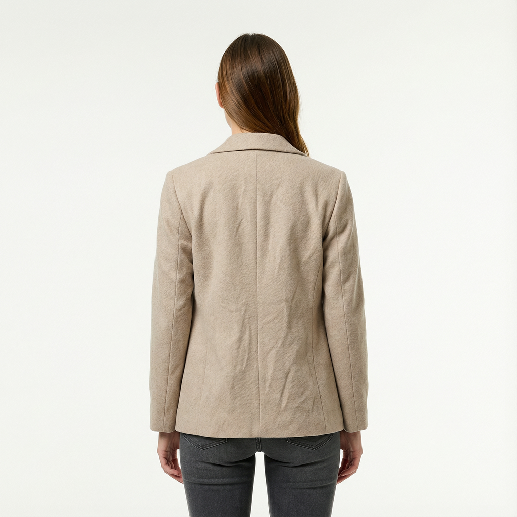 Blazer Jacket Tailored Notch Lapel Single Button Formal Office Ladies