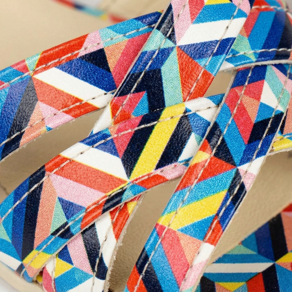 Strappy Flat Sandals for Women Leather Summer Comfortable Holiday Beach