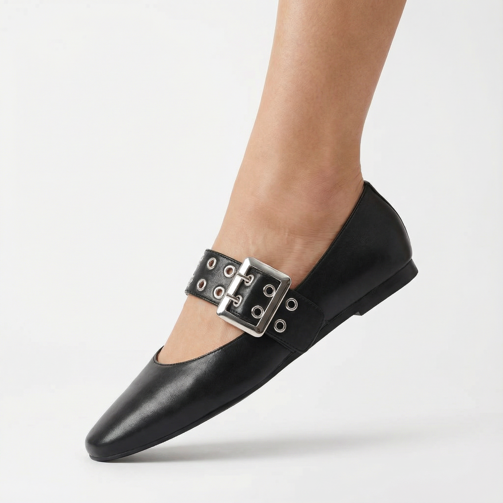 Women's Leather Flat Shoes Slip On Loafers Work Office Comfortable