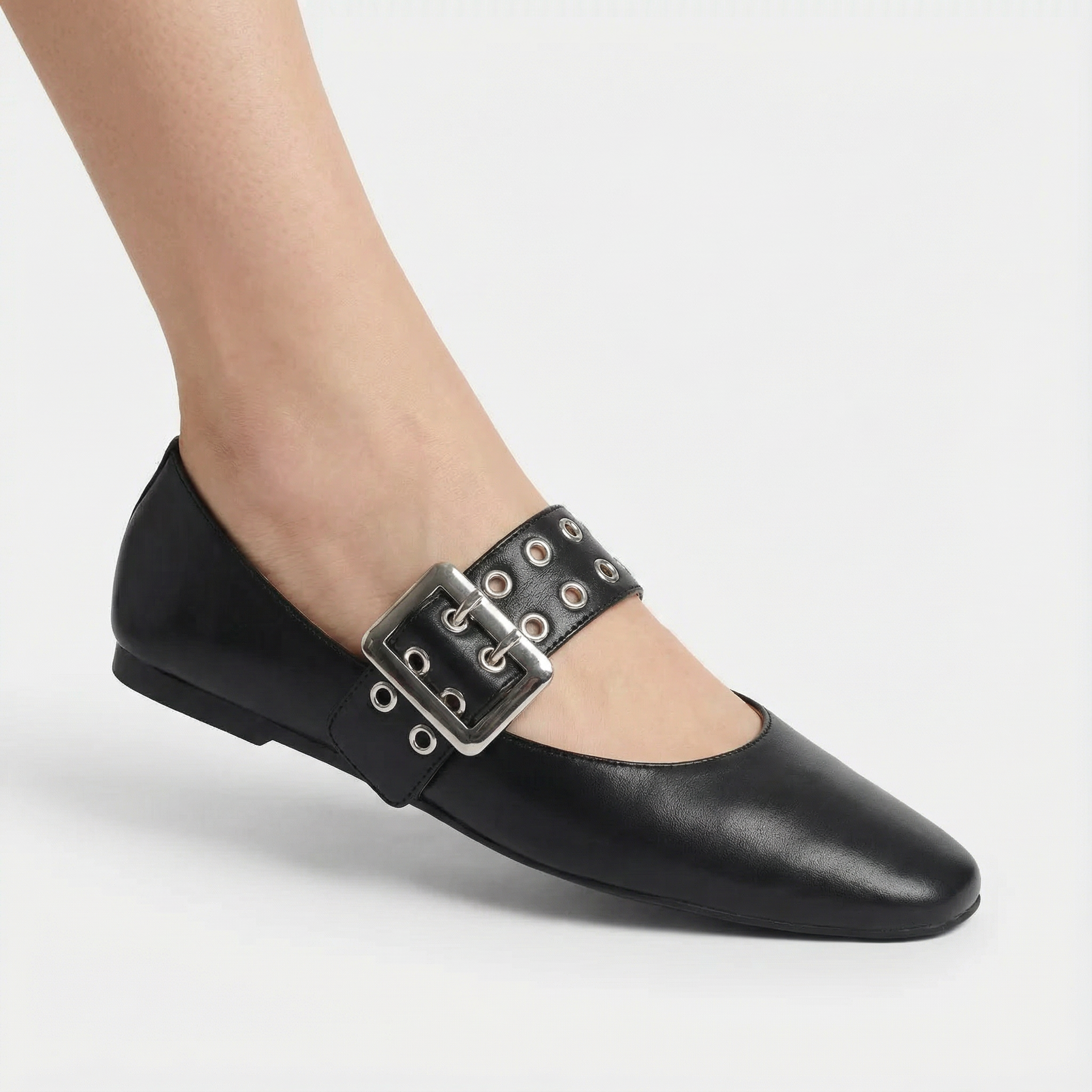 Women's Leather Flat Shoes Slip On Loafers Work Office Comfortable