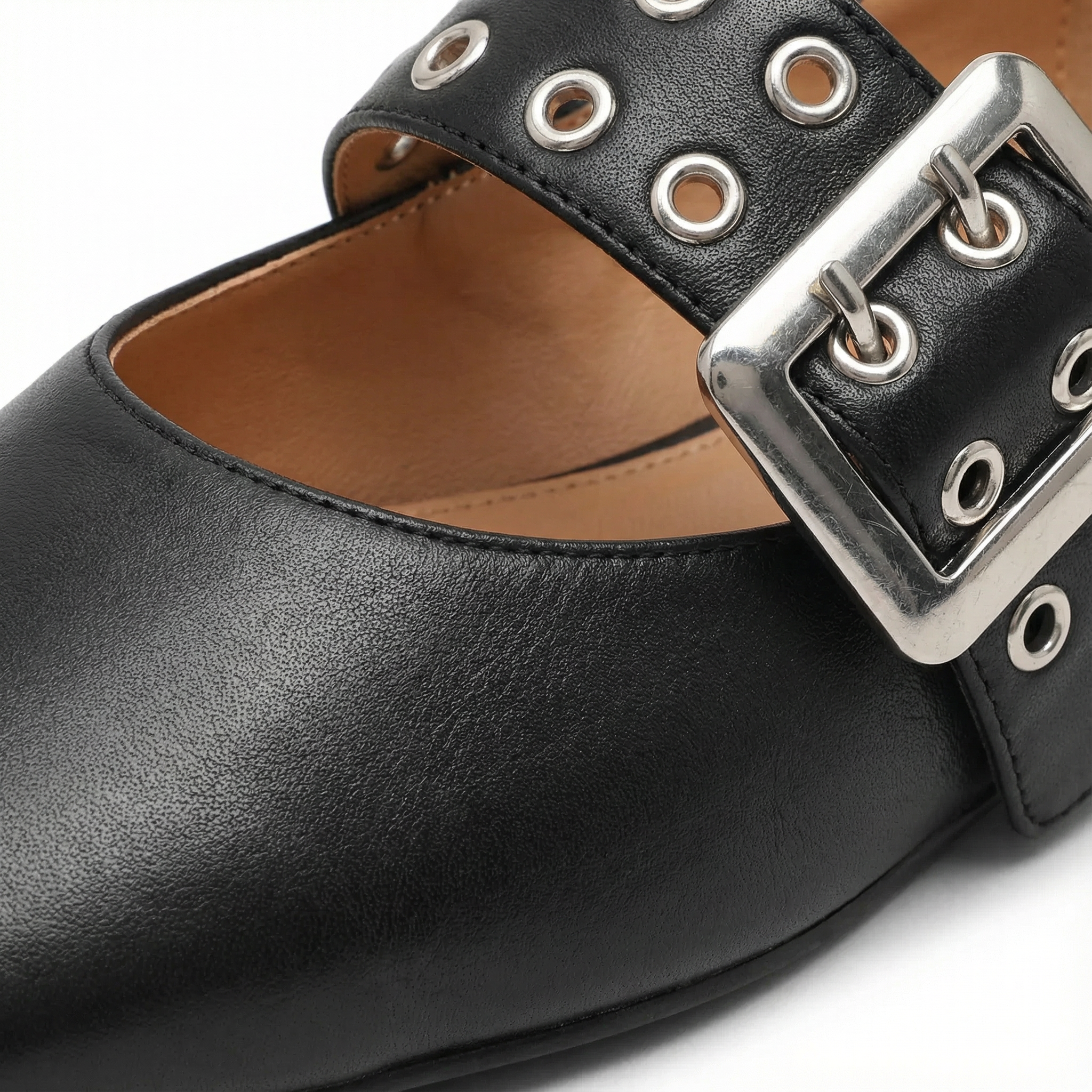 Women's Leather Flat Shoes Slip On Loafers Work Office Comfortable