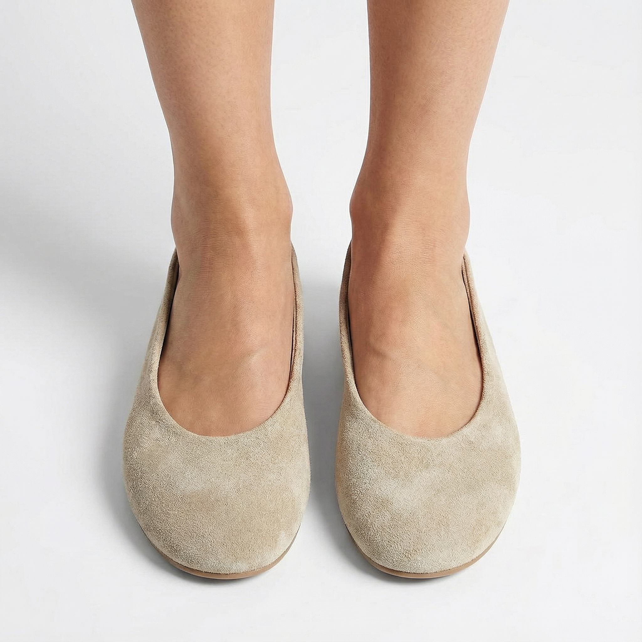 Women's Suede Ballerina Flats Slip On Comfortable Work Office