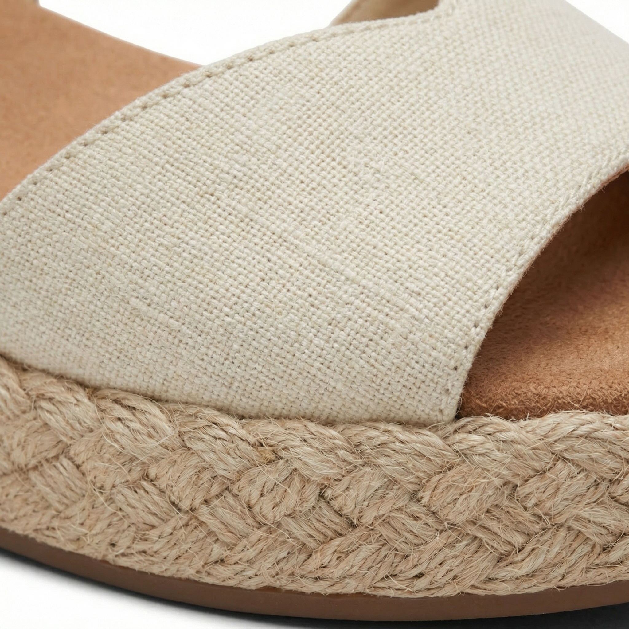 Abby Flatform Espadrille Sandals - Braided Rope Wrap, Ankle Strap, Minimalist Silhouette
