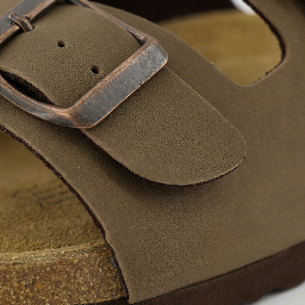 Lane Cork Footbed Sandals - Cushioned Leather Insole, Adjustable Straps, Traction EVA Outsole