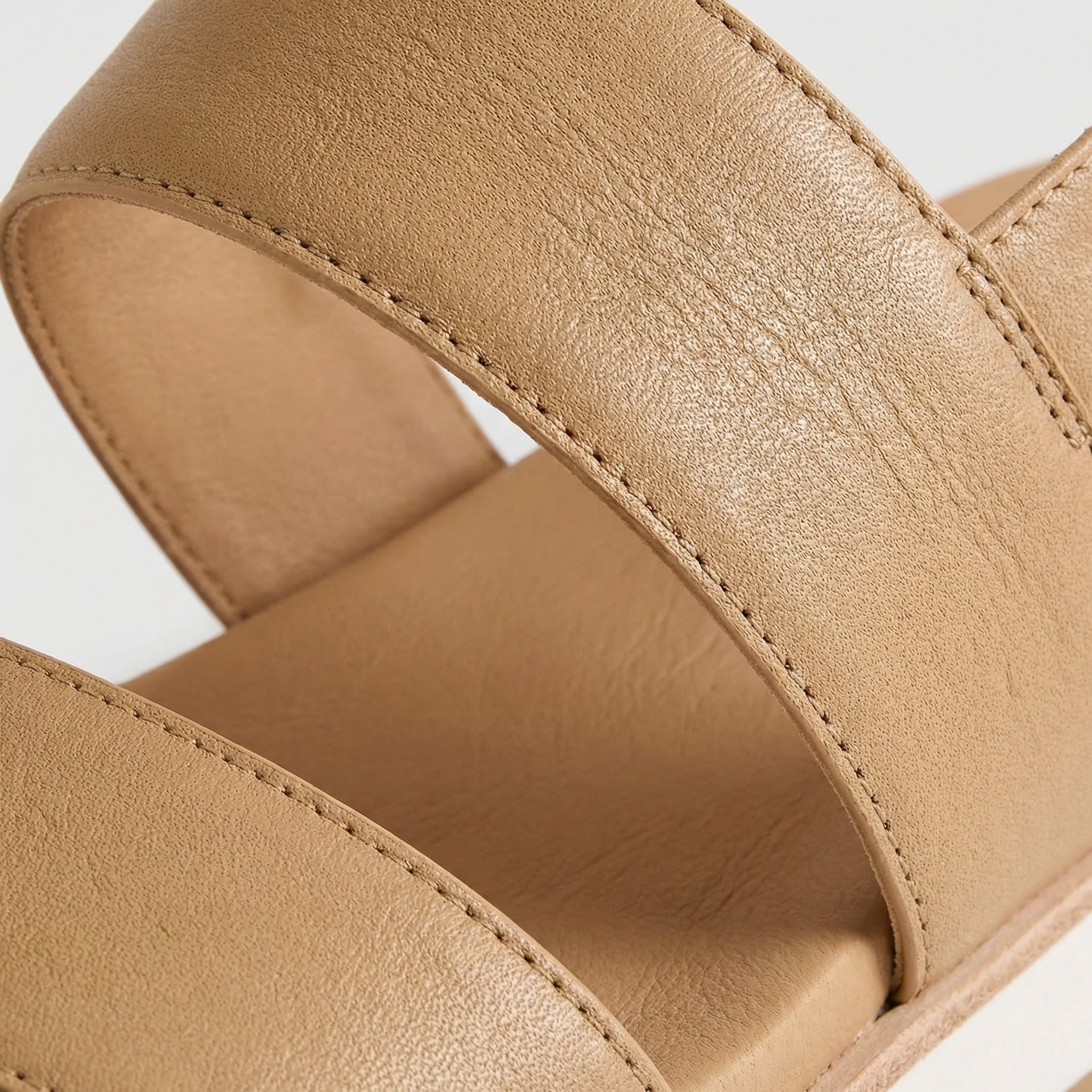 Italian Leather Platform Sandals - Arch Support, 30mm Lightweight Sole, Non-Slip Rubber Outsole