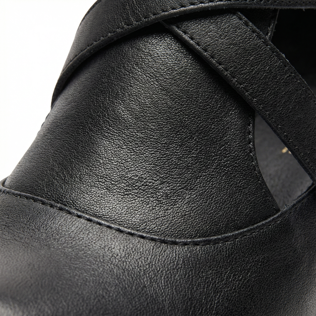 Wedge Heel Sandals - Closed Toe, Adjustable Ankle Strap, Supportive Walking Sole