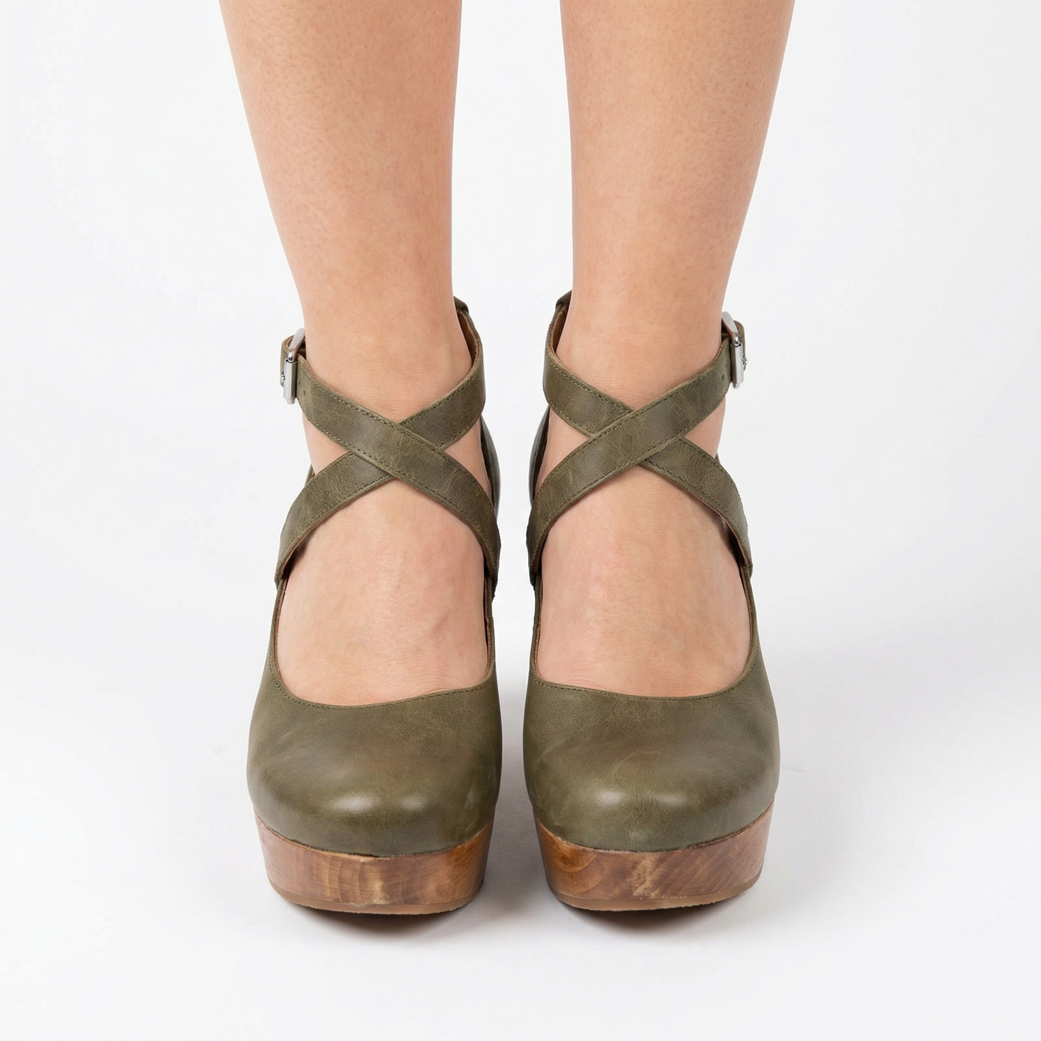 Wedge Heel Sandals - Closed Toe, Adjustable Ankle Strap, Supportive Walking Sole