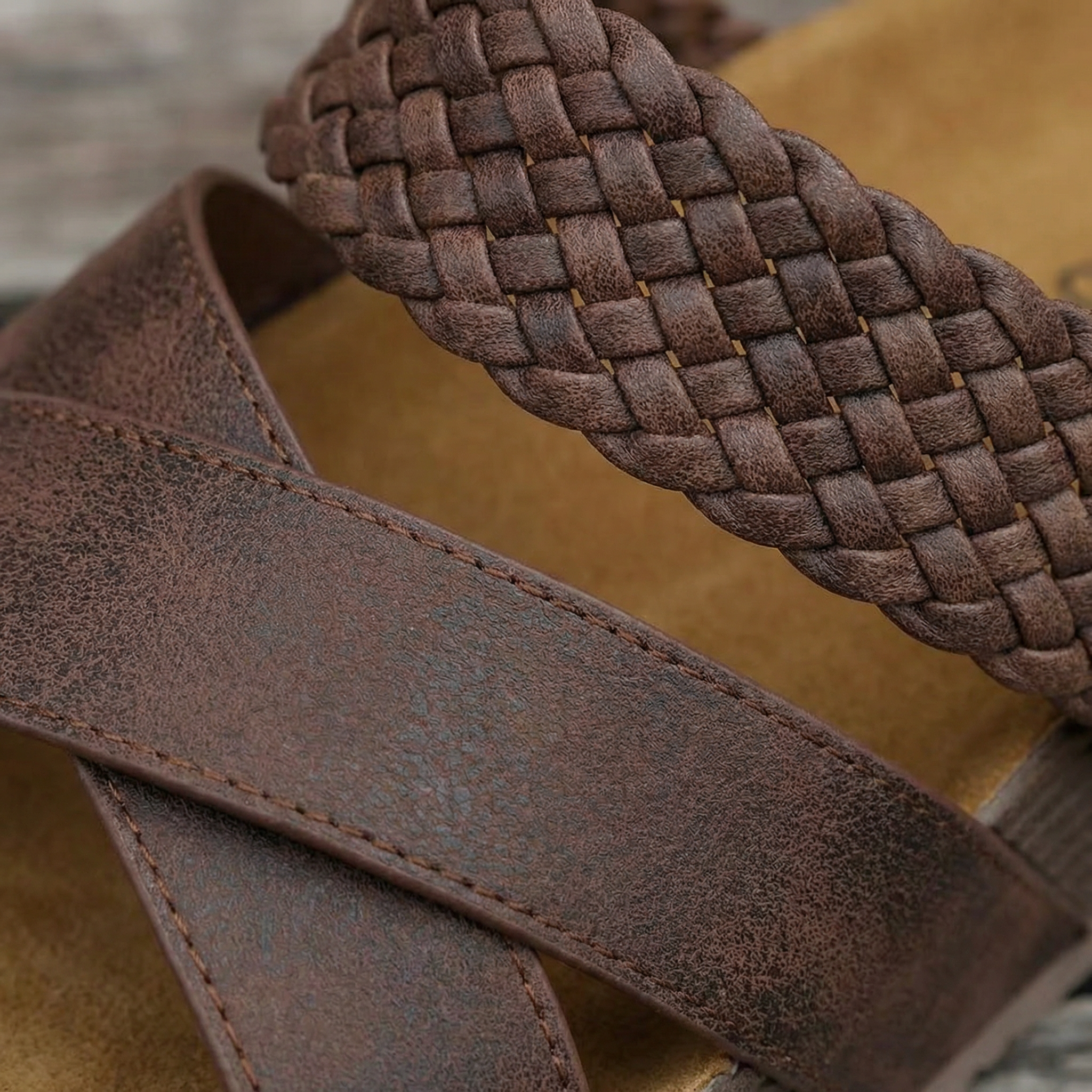 Savannah Sandals - Elastic Crisscross Straps, Cushioned Arch Support, Non-Slip Wedge Sole