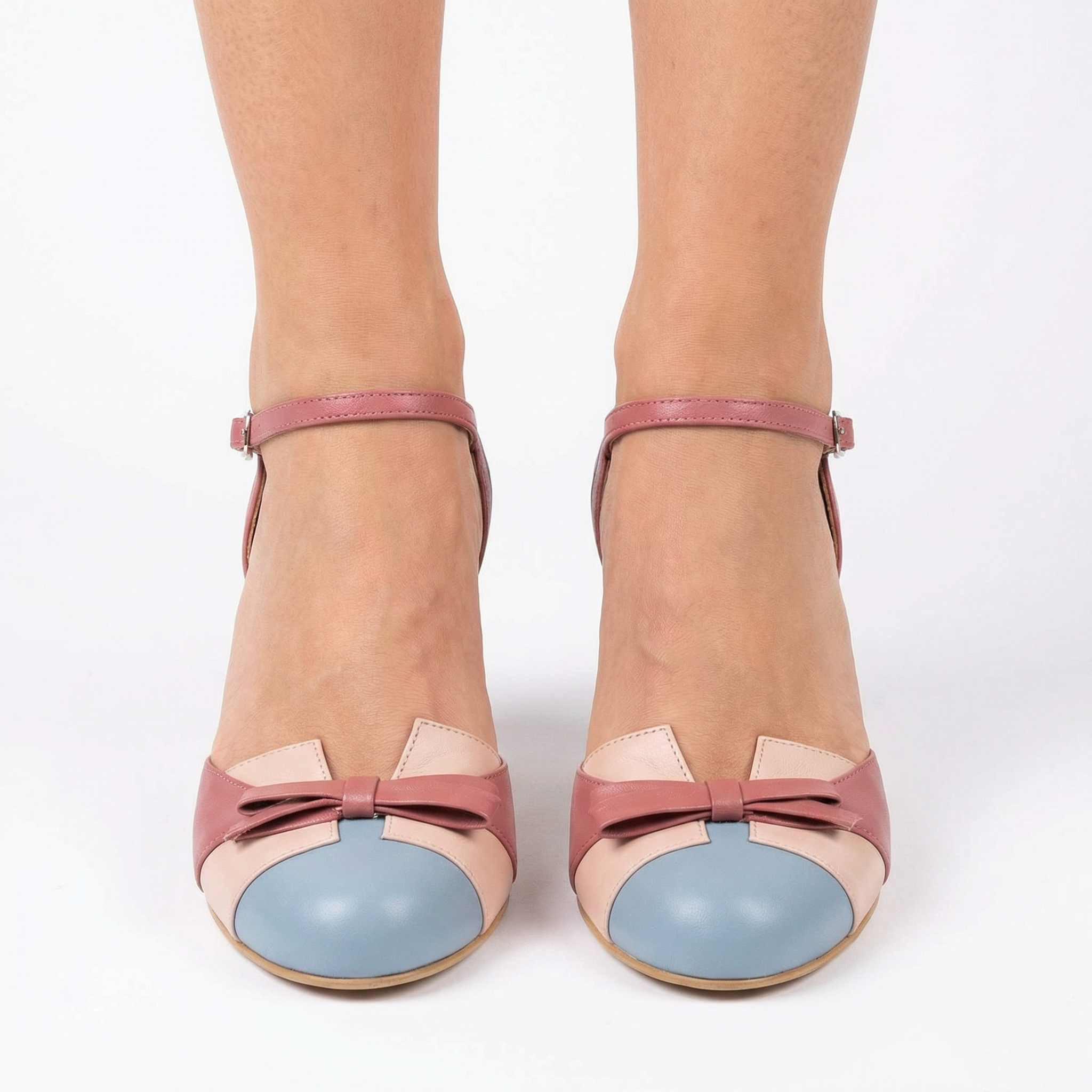 Eva Heeled Sandals - Anatomical Cushioning, Adjustable Ankle Strap, Breathable Side Cut-Outs (Vegan Leather)