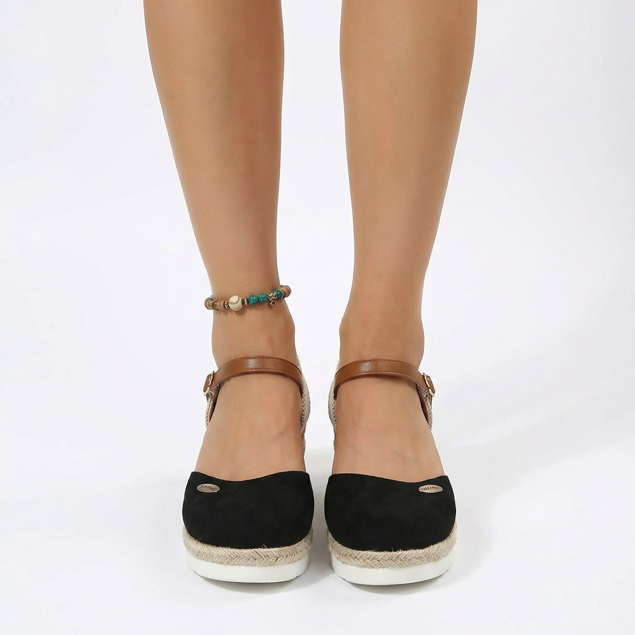 Lillian Closed-Toe Platform Espadrilles - Jute-Wrapped Midsole, Adjustable Ankle Strap, Canvas Heel Support