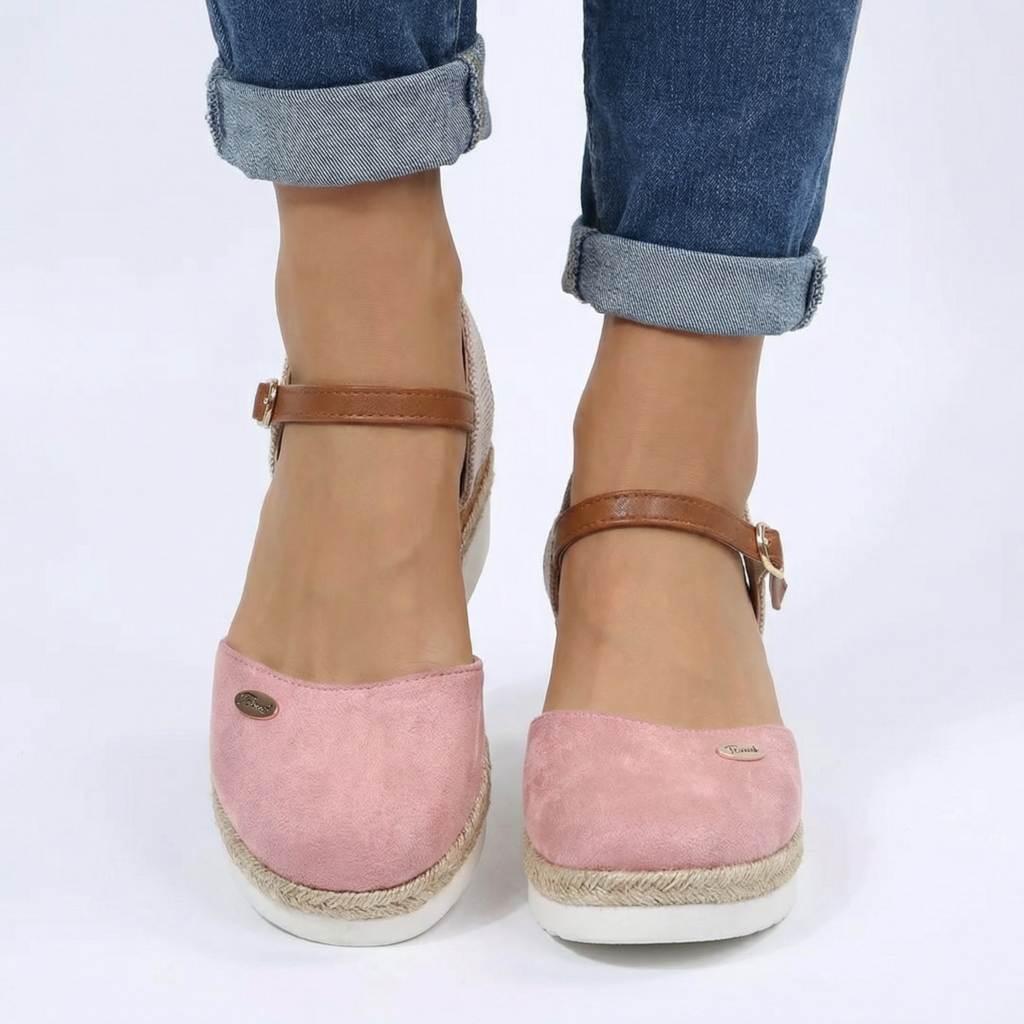 Lillian Closed-Toe Platform Espadrilles - Jute-Wrapped Midsole, Adjustable Ankle Strap, Canvas Heel Support