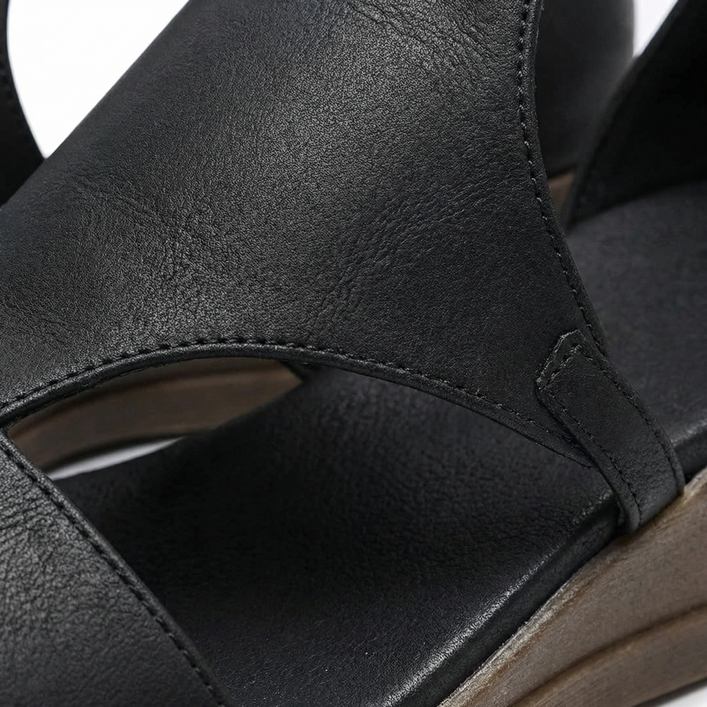 Addison Everyday Sandals - Minimalist Slip-On, Cushioned Insole, Subtle Wedge Heel Support