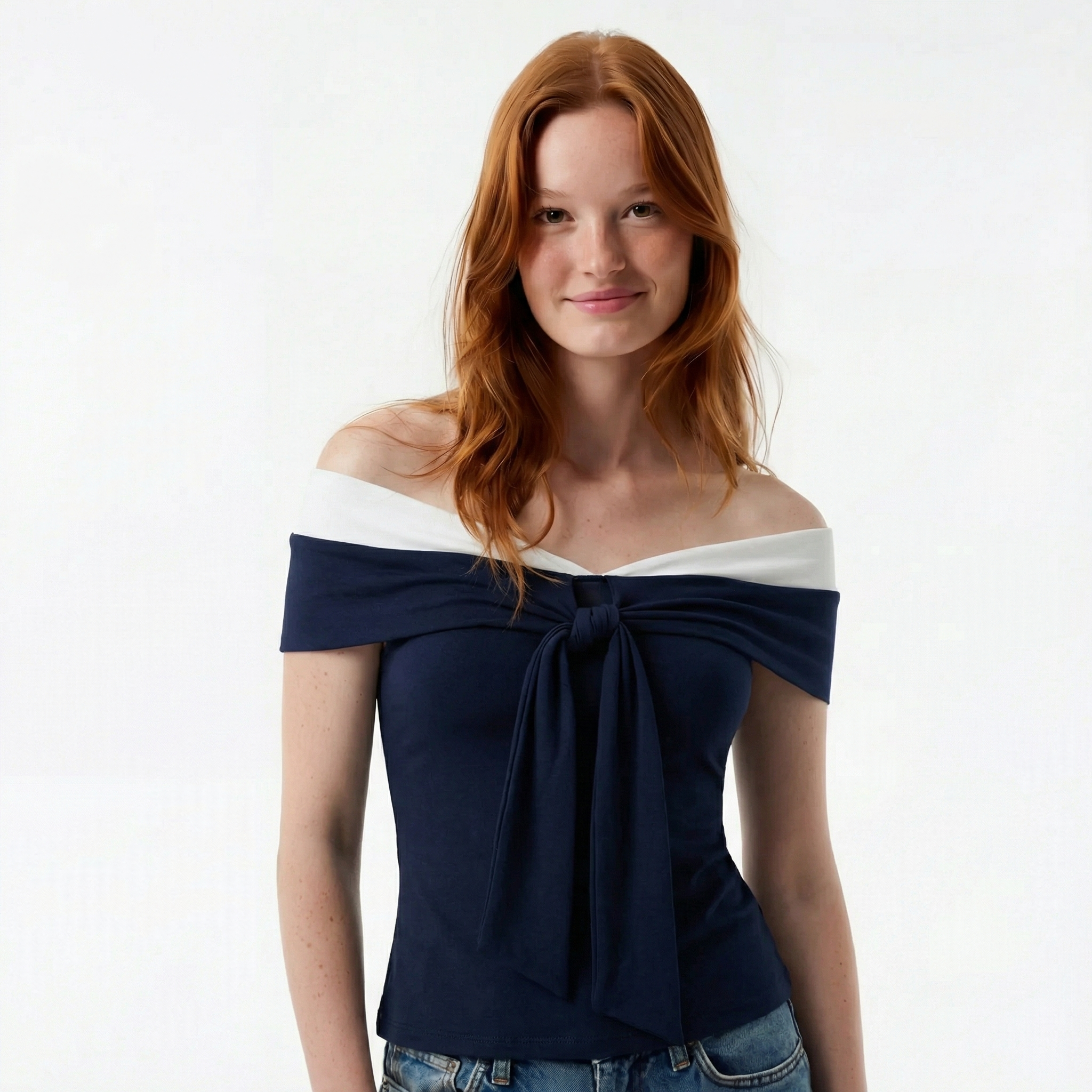 Amoura Fitted Viscose Jersey Top - Sleek Tailored Silhouette, Minimal Stretch Structure, Soft Breathable Fabric