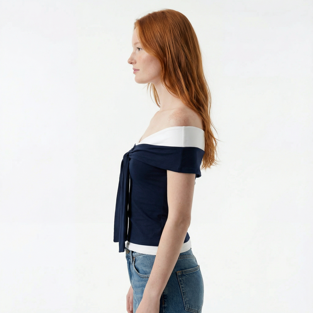 Amoura Fitted Viscose Jersey Top - Sleek Tailored Silhouette, Minimal Stretch Structure, Soft Breathable Fabric