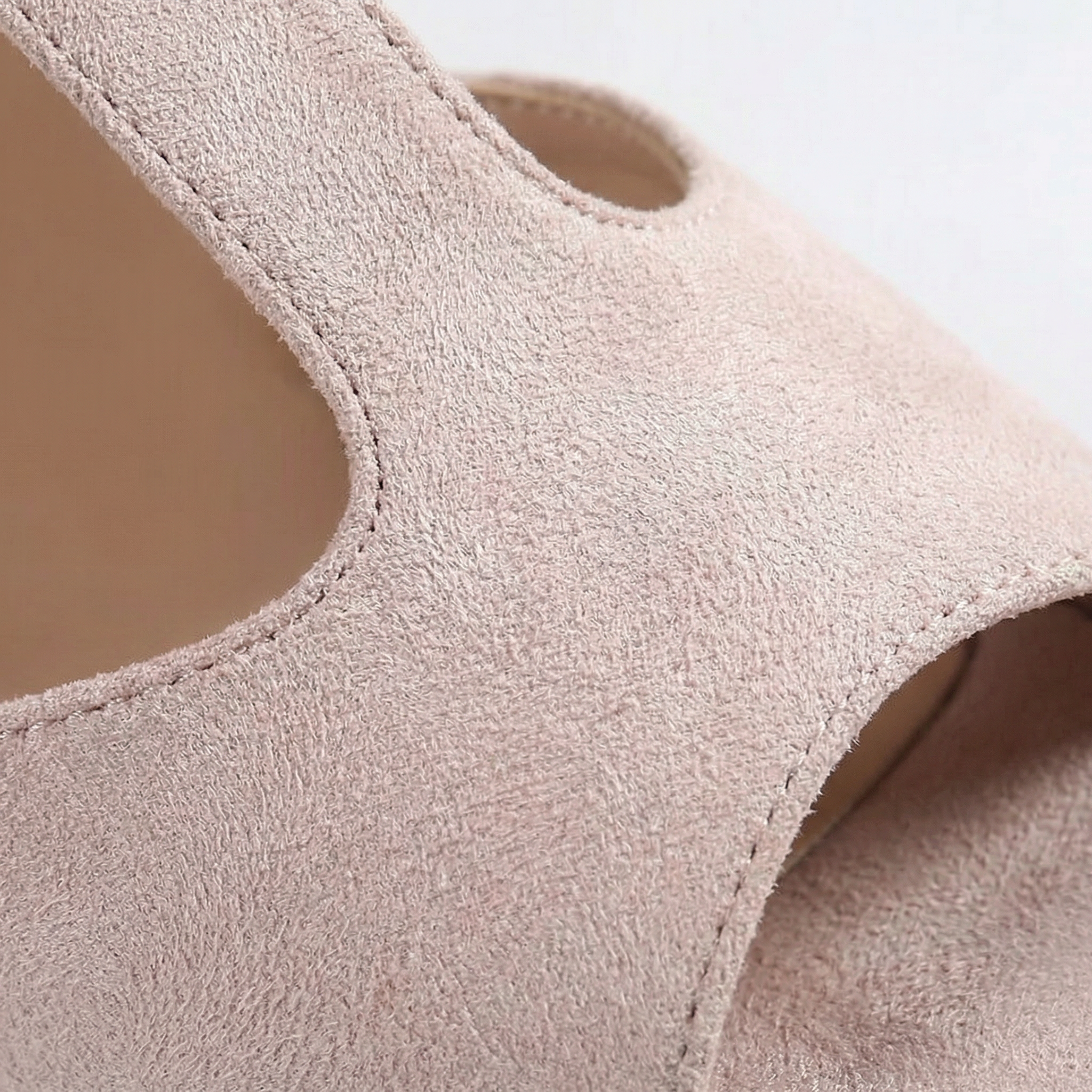 Women's Orthopaedic Suede Block Heels - Arch Support, 4cm Heel, Cushioned Memory Foam Insole