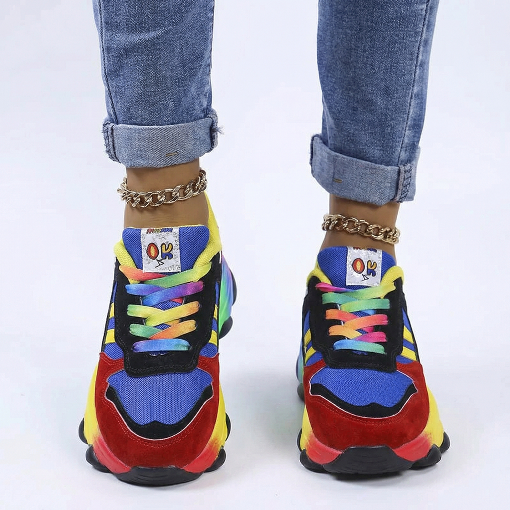 Rainbow Orthopaedic Walking Shoes - Arch Support, Shock-Absorbing Gel Sole, Wide Toe Box Comfort