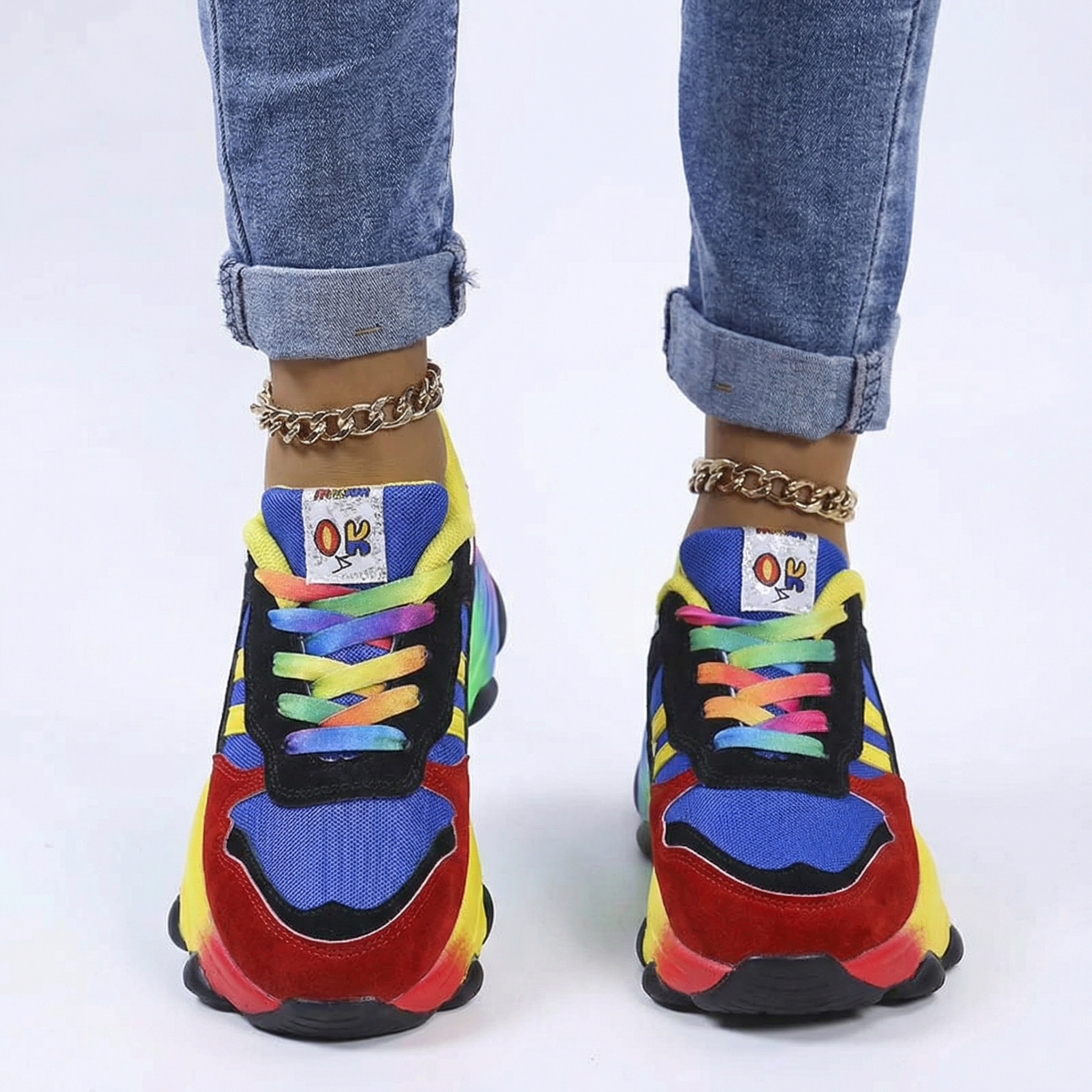 Rainbow Orthopaedic Walking Shoes - Arch Support, Shock-Absorbing Gel Sole, Wide Toe Box Comfort