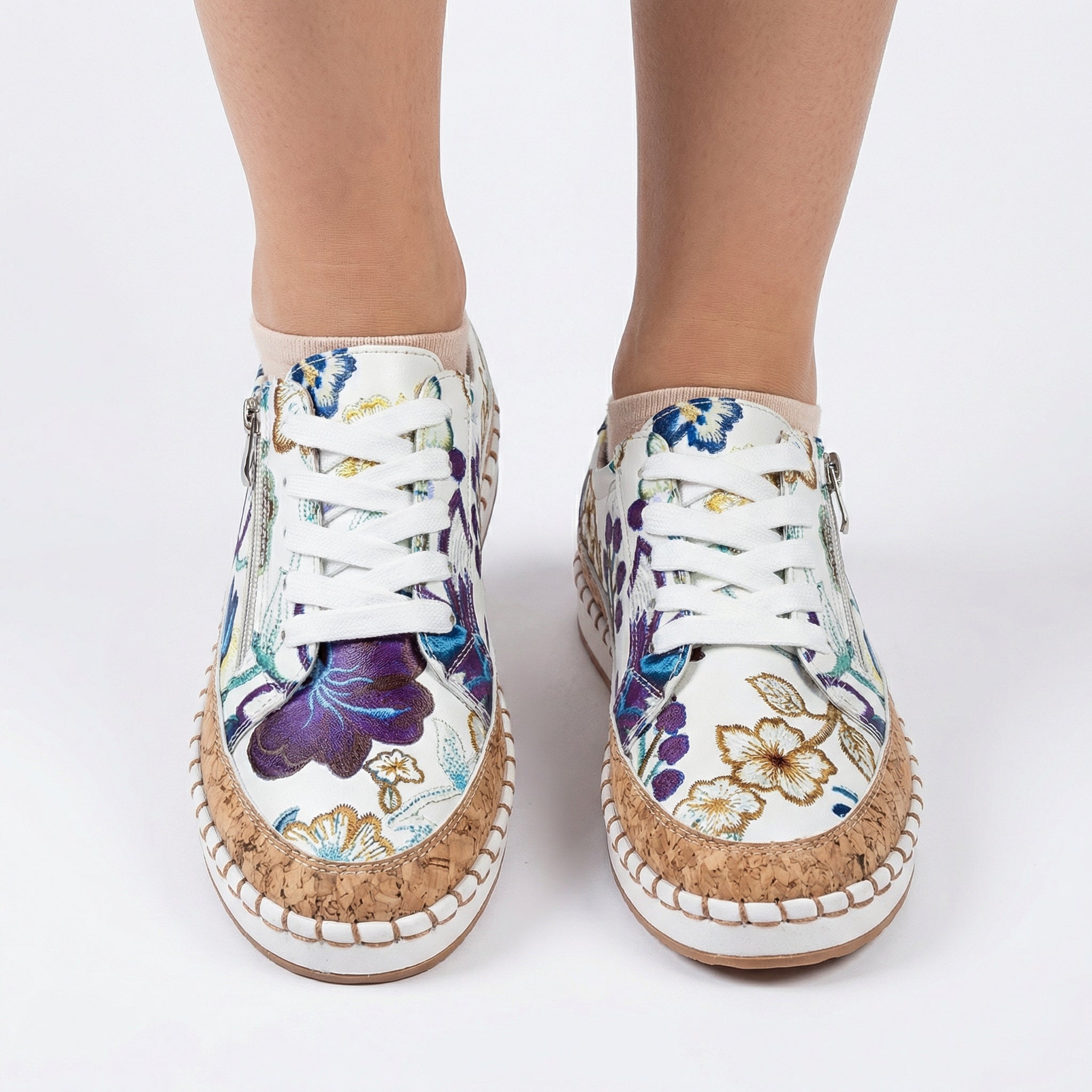 Women's Orthopedic Flower Walking Shoes - Premium Arch Support, Wide Toe Box, Ergonomic Shock-Absorbing Cushioning