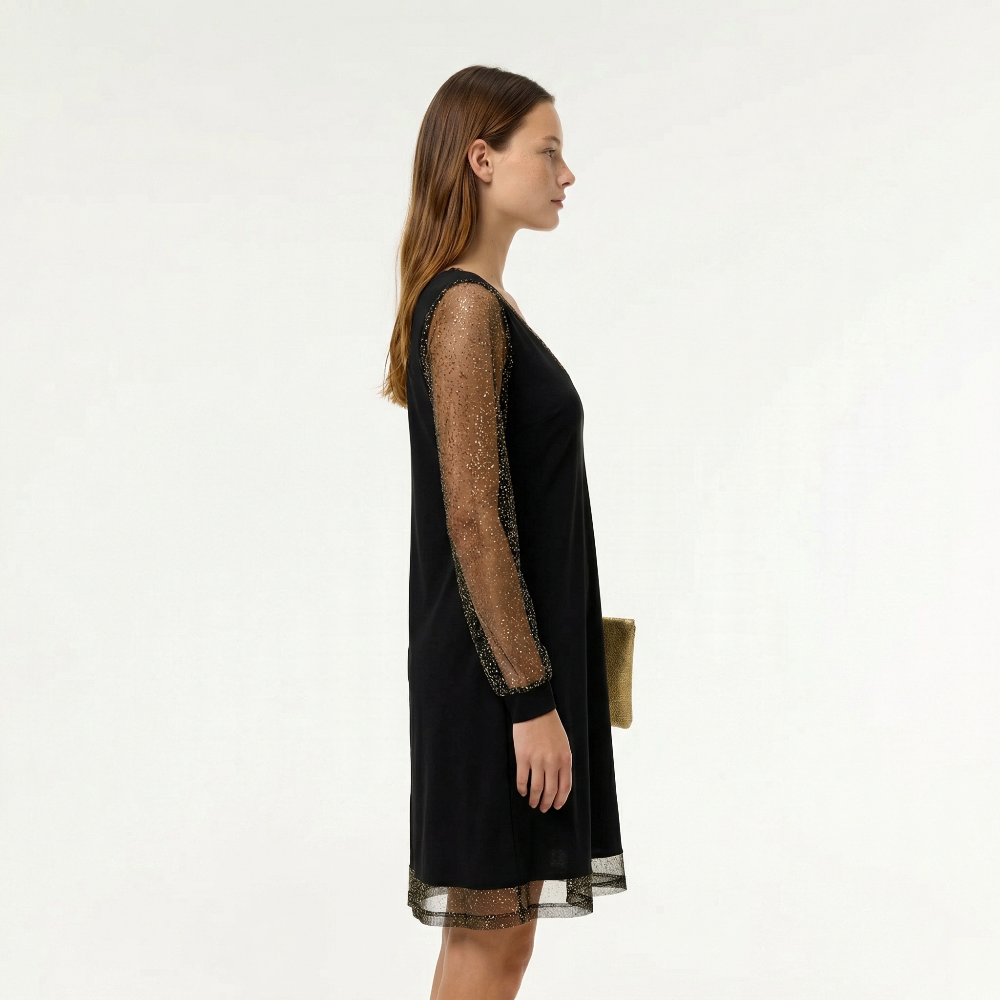 Sustainable Luxury Midi Dress - Timeless Flowy Silhouette, Cinched Waist, Eco-Conscious Fabric Blend
