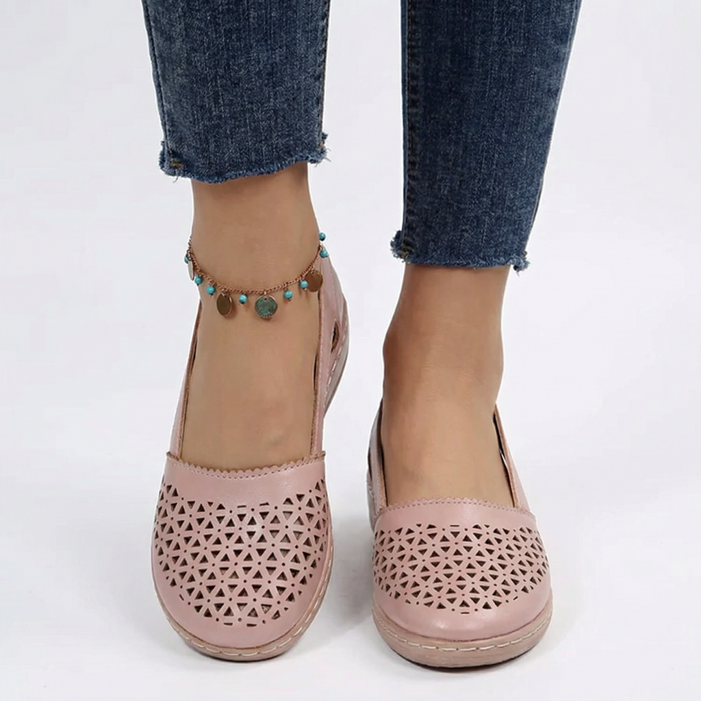 Velva™ Supportive Orthopaedic Walking Shoes - Slip-On Design, Breathable Cut-Outs, Cushioned Arch Support