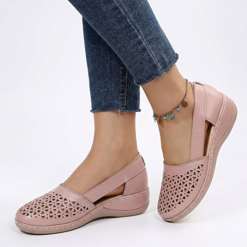 Velva™ Supportive Orthopaedic Walking Shoes - Slip-On Design, Breathable Cut-Outs, Cushioned Arch Support