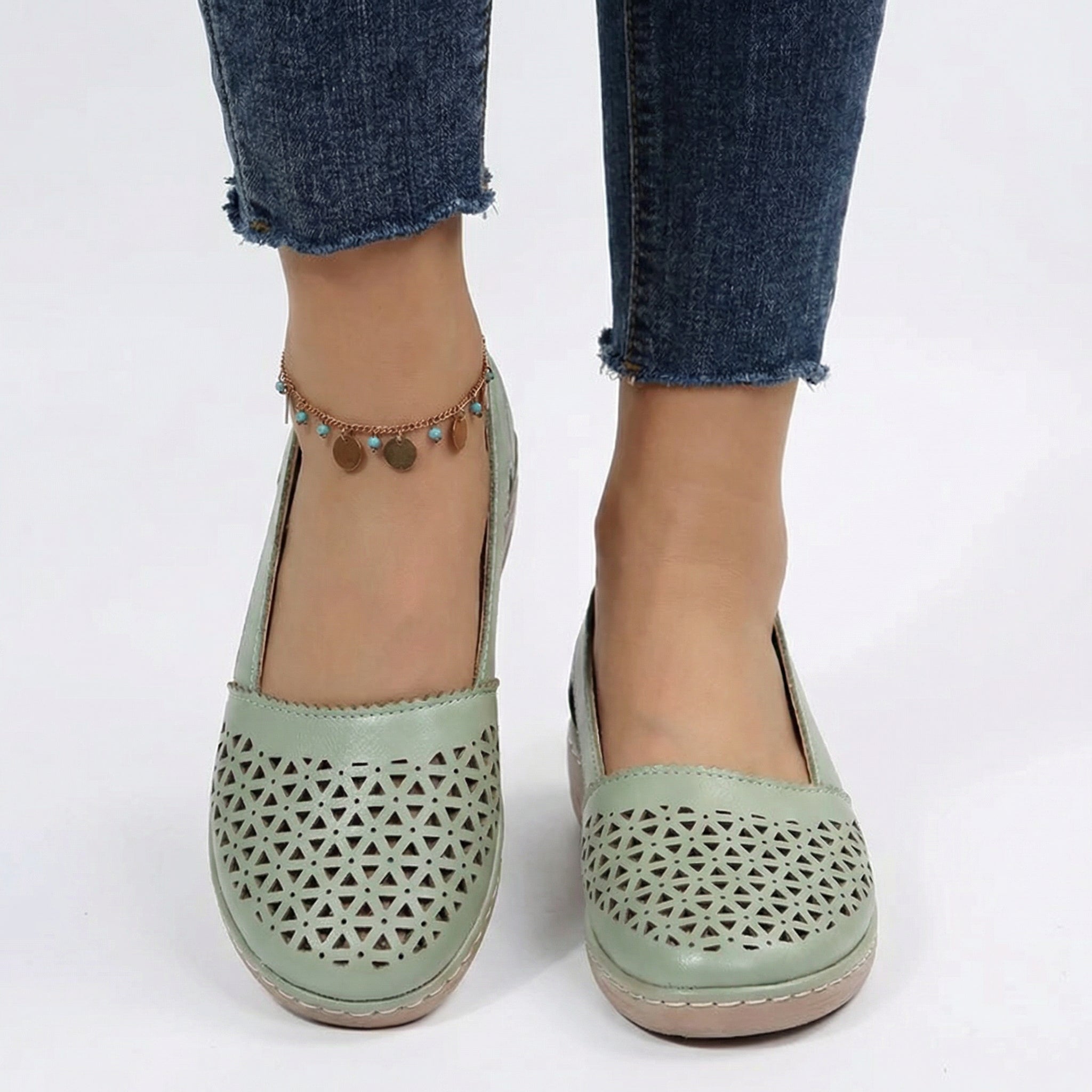 Velva™ Supportive Orthopaedic Walking Shoes - Slip-On Design, Breathable Cut-Outs, Cushioned Arch Support