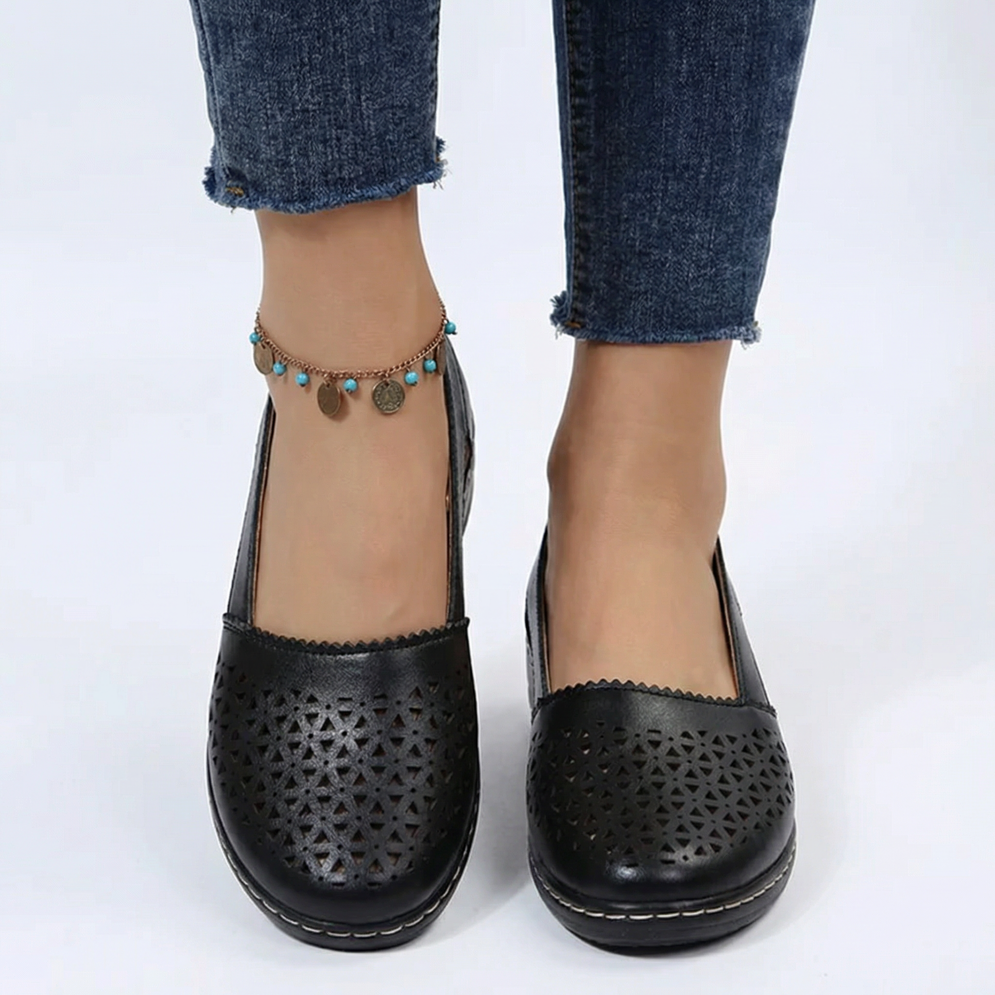 Velva™ Supportive Orthopaedic Walking Shoes - Slip-On Design, Breathable Cut-Outs, Cushioned Arch Support