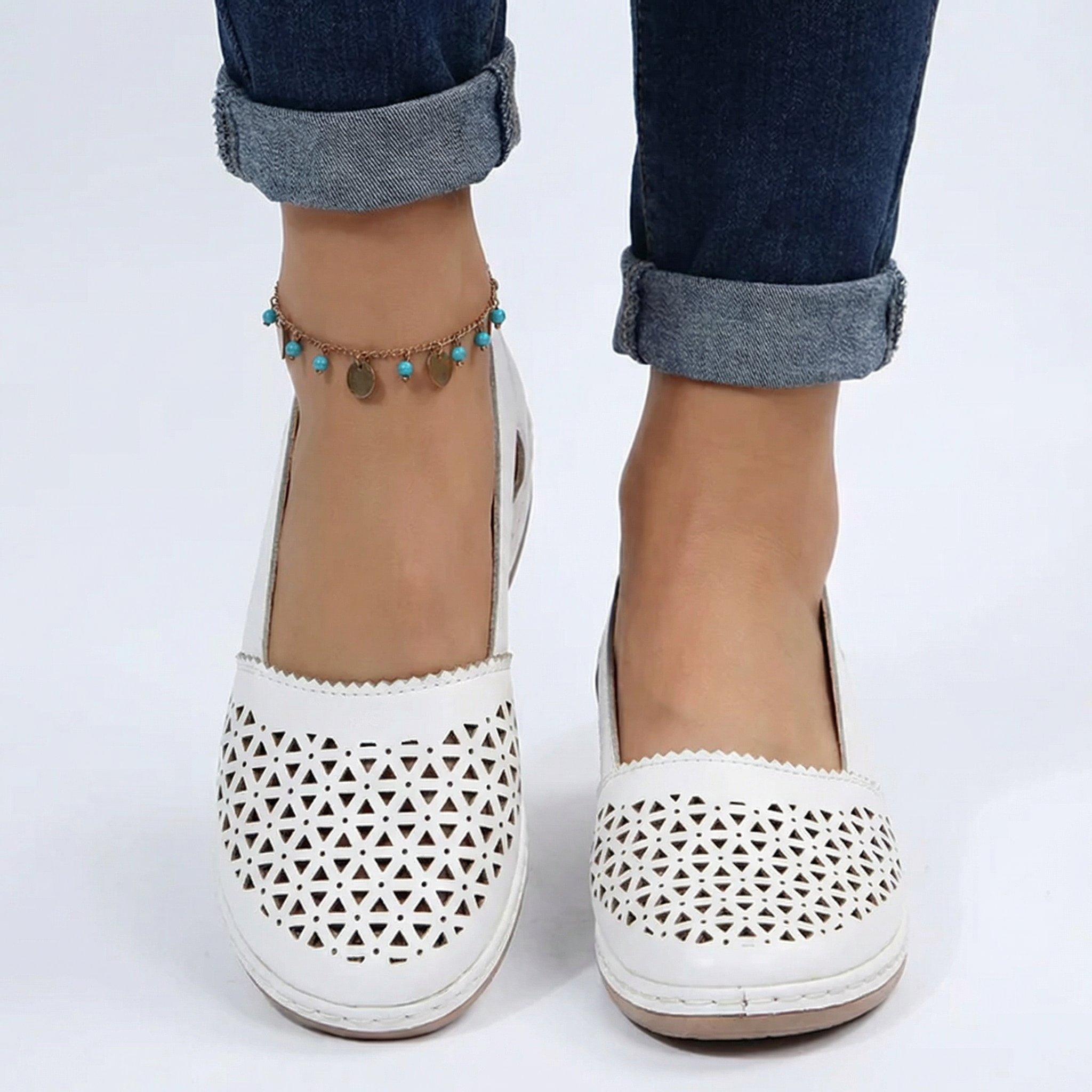 Velva™ Supportive Orthopaedic Walking Shoes - Slip-On Design, Breathable Cut-Outs, Cushioned Arch Support