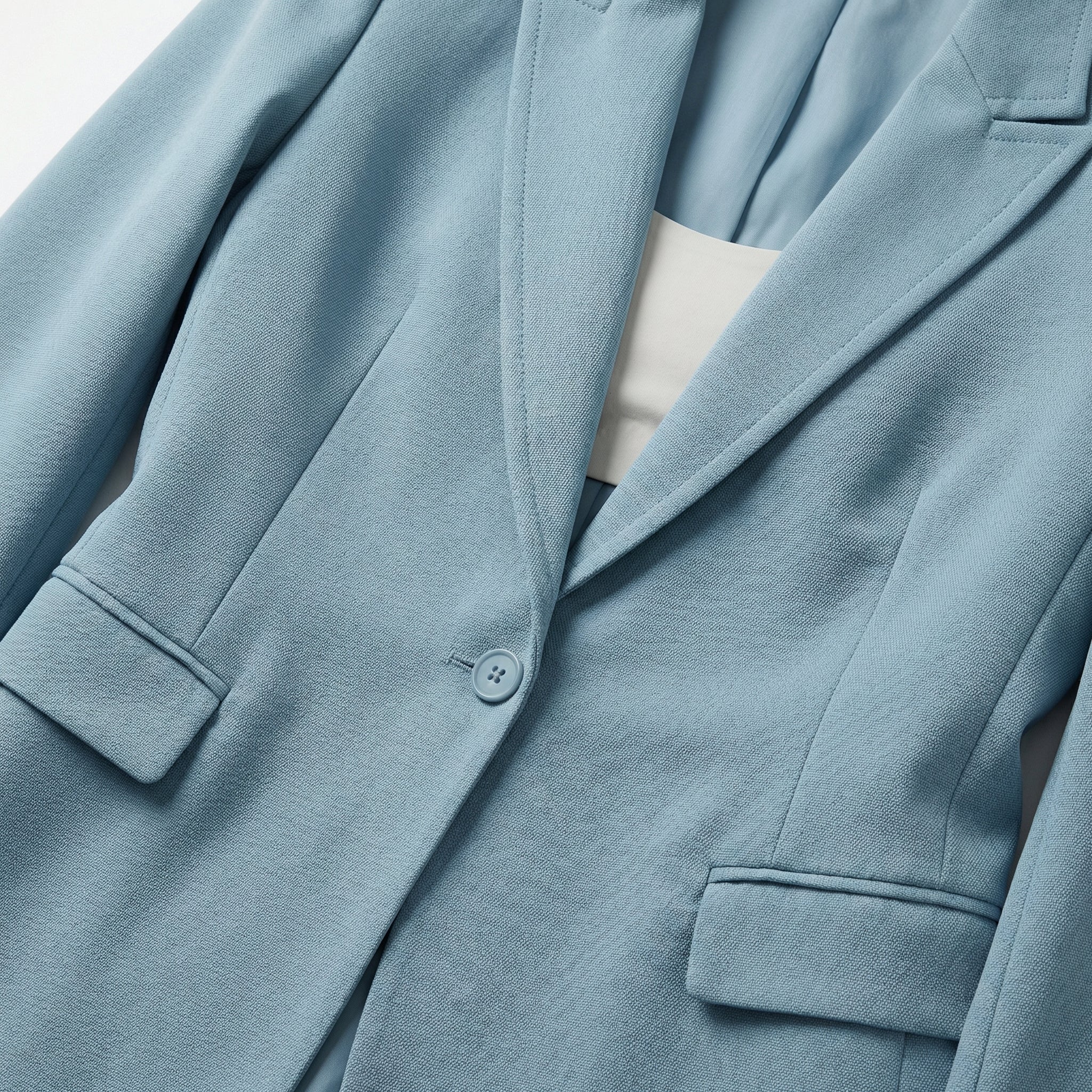 Women’s Fitted Blazer Jacket - Lightweight Spring Style, Single-Button Front, Breathable Polished Fabric