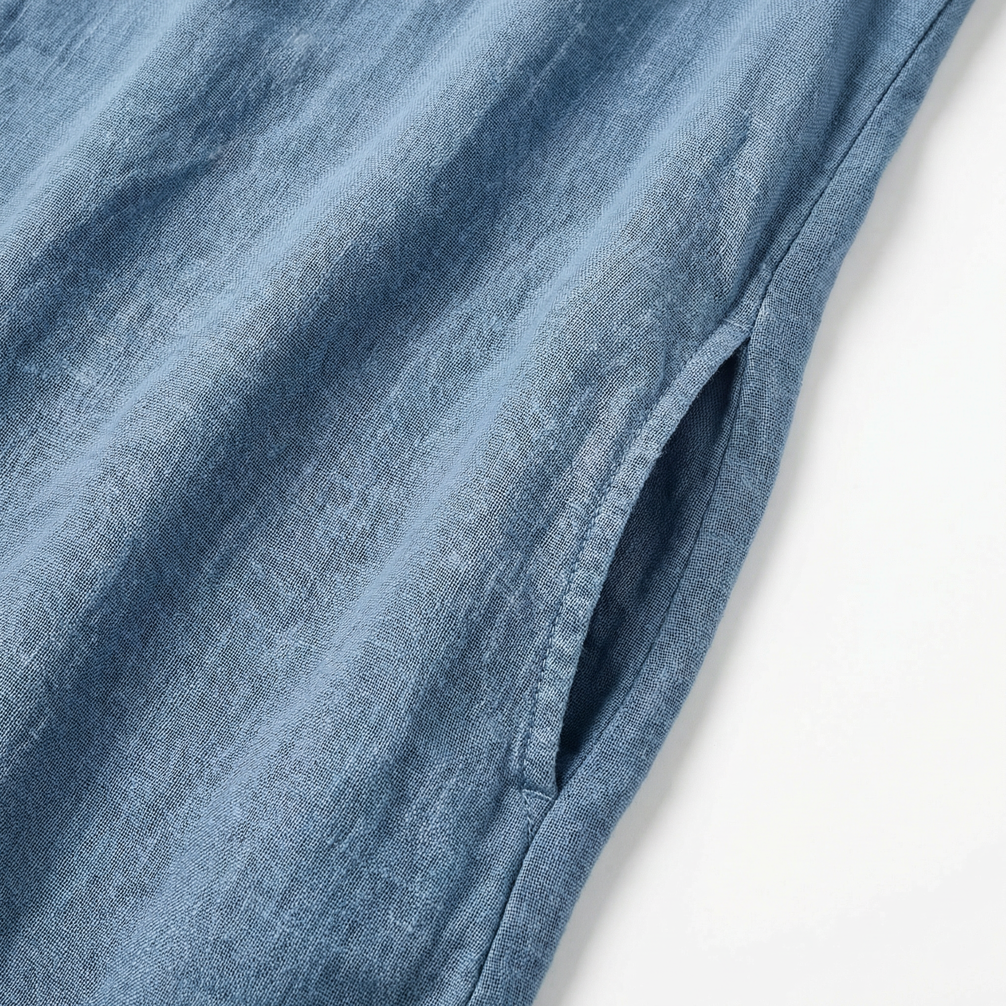 Women’s Cotton Midi Summer Dress - Relaxed Fit, Short Sleeve, Functional Side Pockets