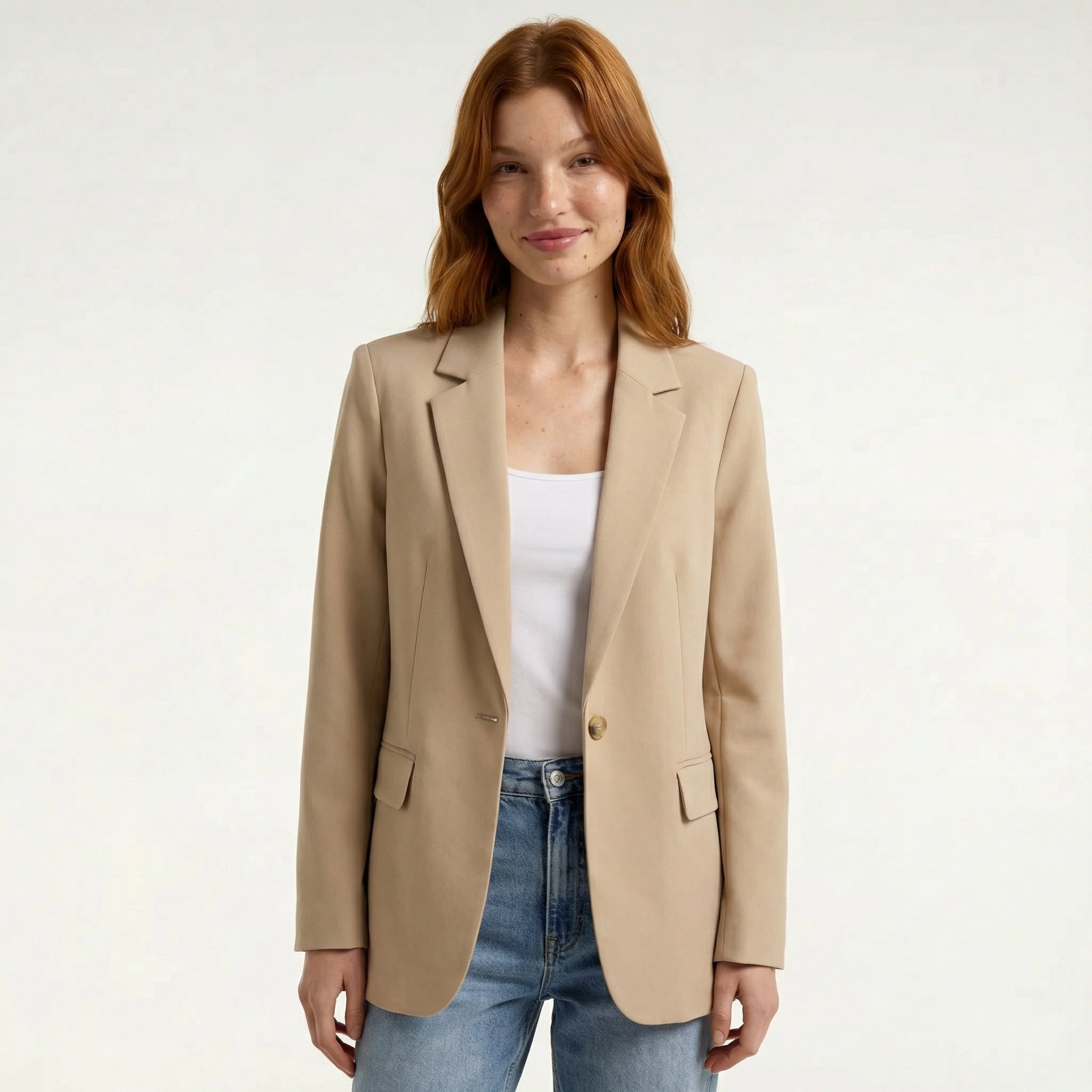 Claire Elegant Cashmere Blazer - Premium Soft Material, Flattering Refined Cut, Versatile Professional Style